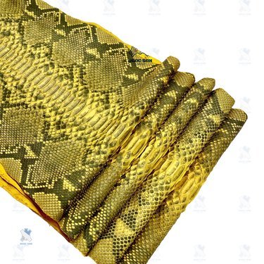 PREMIUM DYED RETICULATED PYTHON SKIN – THE EMPOWERING CHARTREUSE YELLOW