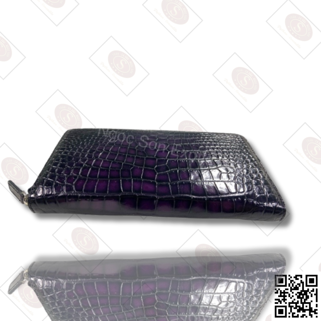 Ví Dài Cá Sấu Ngọc Sơn - The "Royal Amethyst" Edition