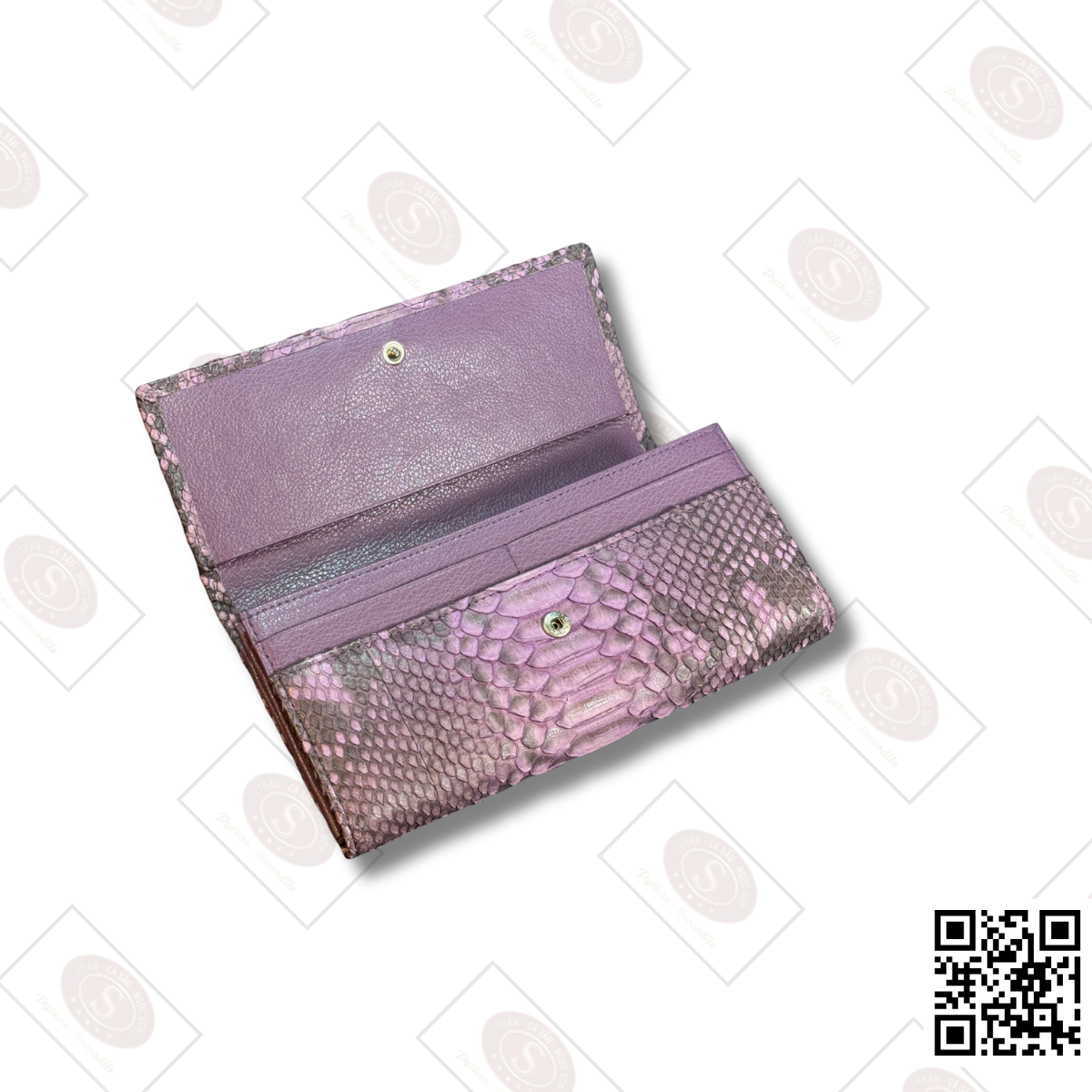 Ví Cầm Tay Da Trăn Ngọc Sơn - The "Royal Python" Collection. - Ảnh 4