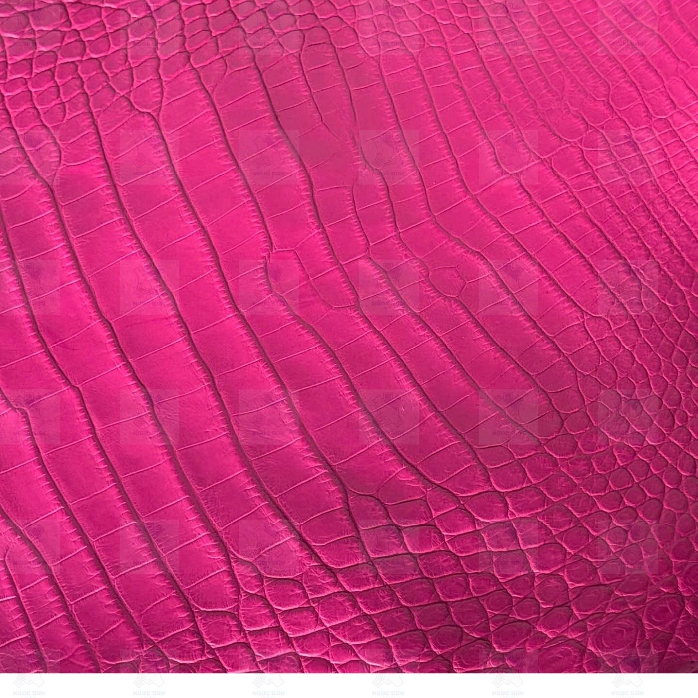Da bụng cá sấu cao cấp - Màu Hồng Fuchsia - Ảnh 2