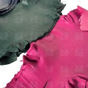 Da bụng cá sấu cao cấp - Màu Hồng Fuchsia