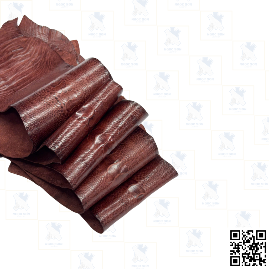 Premium Ostrich Leg Leather. Premium Ostrich Leg Leather.