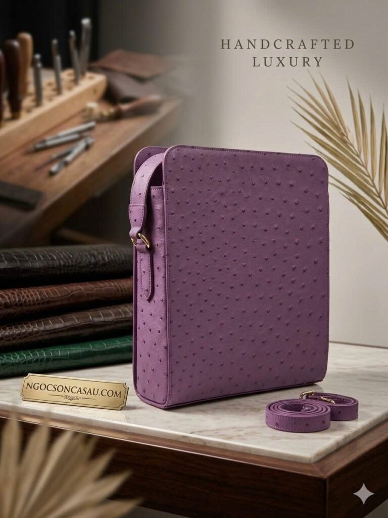 [Handcrafted Luxury] Túi Messenger Da Đà Điểu – Sự Kết Hợp Hoàn Hảo Giữa Nghệ Thuật & Tiện Nghi