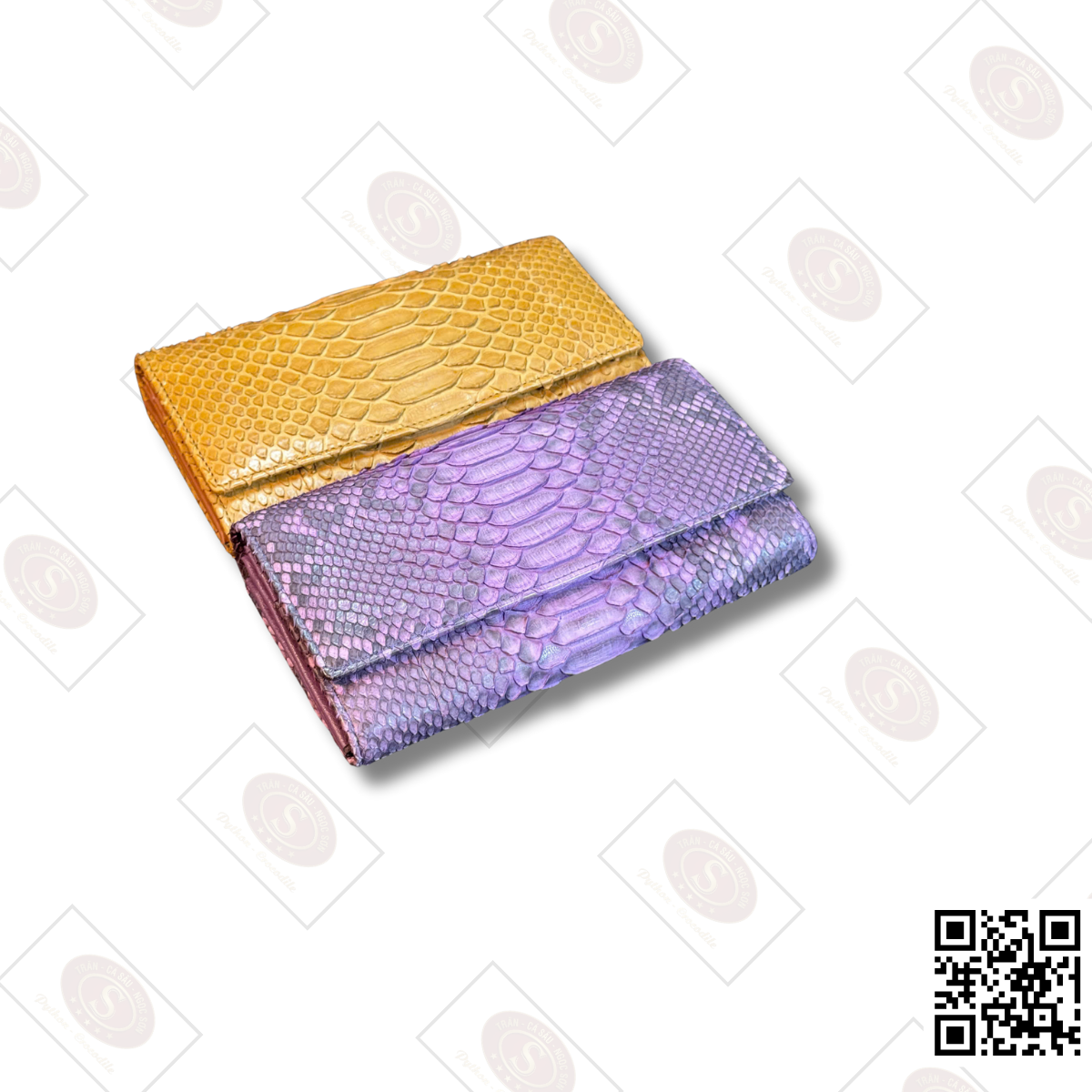 Ví Cầm Tay Da Trăn Ngọc Sơn - The "Royal Python" Collection. - Ảnh 3