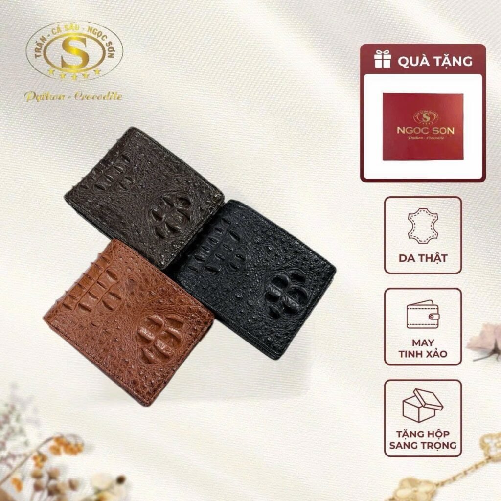 VÍ GÙ DA CÁ SẤU GAI - SIZE LỚN VÍ GÙ DA CÁ SẤU GAI - SIZE LỚN