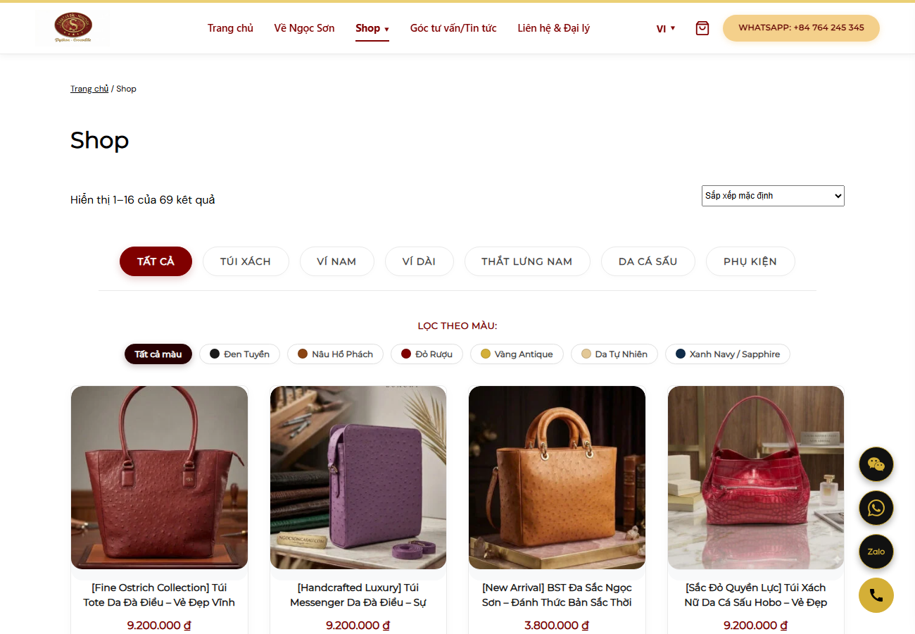 Tìm kiếm sản phẩm trên shop Ngoc Son