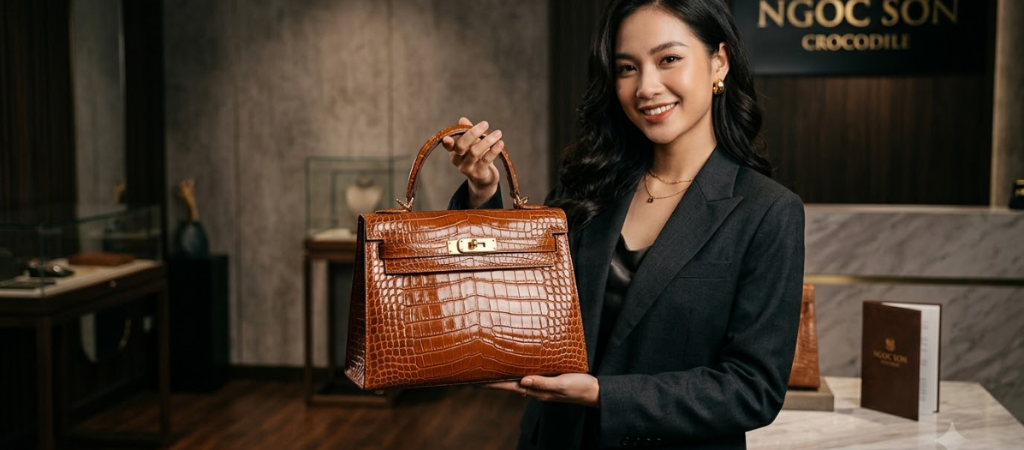 Túi Xách Da Cá Sấu Nữ Doanh Nhân: Bản Tuyên Ngôn Đẳng Cấp & Quyền Lực Của Phái Đẹp Thành Đạt